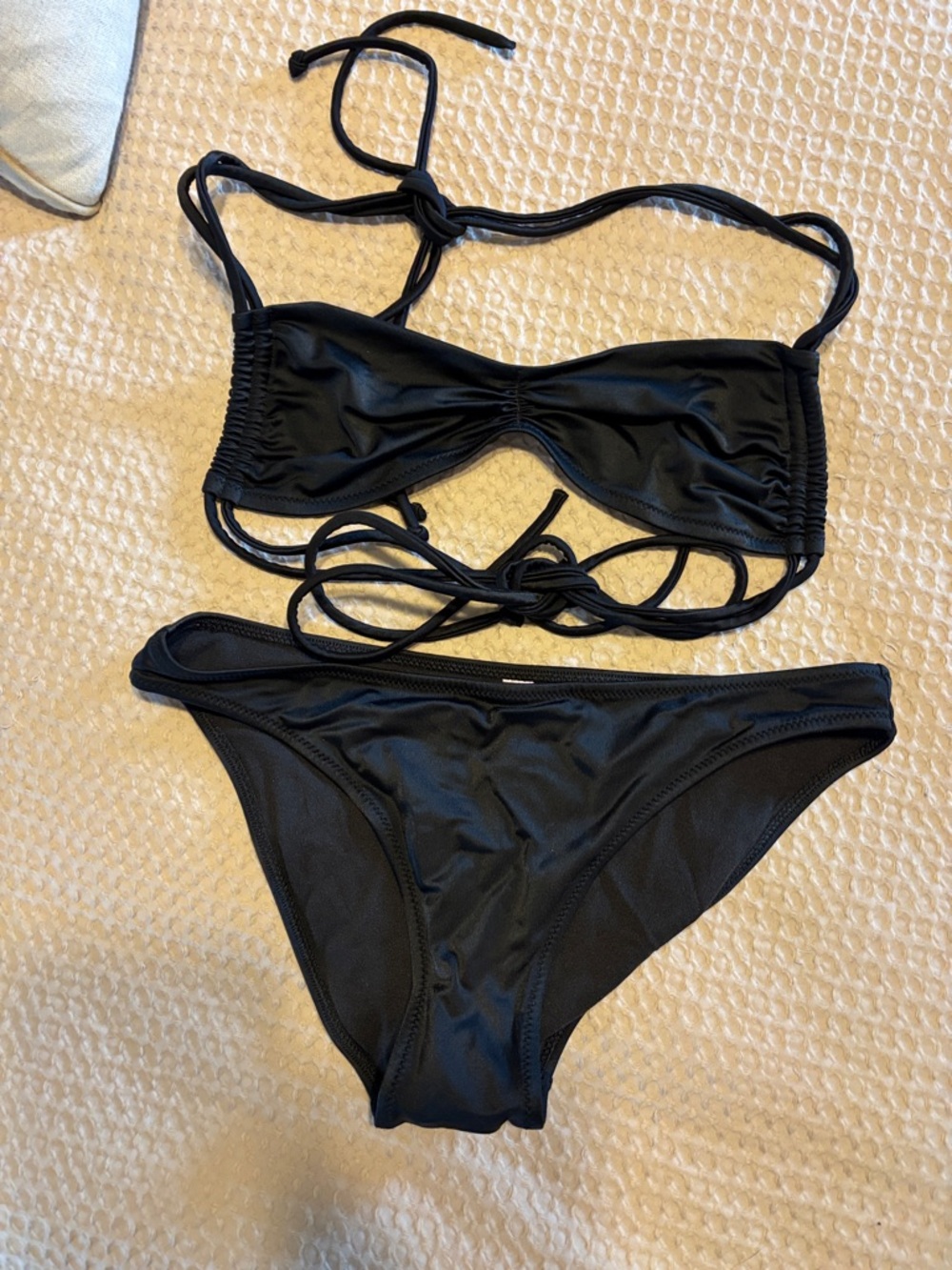 Victoria's Secret Black String Bikini Set